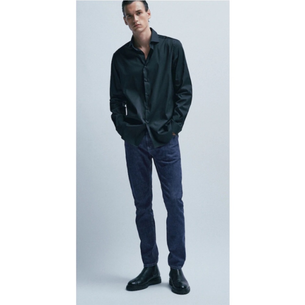 NEW NWT Massimo Dutti Straight Slim Fit Jeans Indigo Wash sz 28 x 28 1/2 Inseam